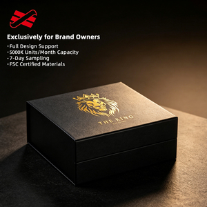 Luxury Large Magnetic Presentation Gift <strong>Hamper</strong> <strong>Box</strong> Classic Black Folding Gift <strong>Box</strong> <strong>for</strong> Packing Made of Paper UV Coating Embossing - Product Image 1