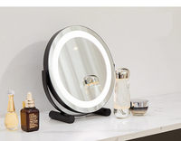 Miroir de maquillage LED avec bande lumineuse LED, éclairage rond à 3 tons, miroir de vanité à intensité variable en continu