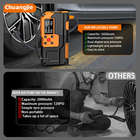 Powerful 8000mah 10000mah 12000mah Battery Jump Stater & Tire Inflation Digital Tire Inflators Air Compressors Air Pump