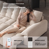Sofá Eléctrico Convertible en Cama, Ideal para Apartamentos Grandes, Estilo Crema, Nuevo Modelo Multifuncional Extensible, Juego de Sofá de Lujo