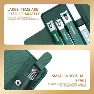 Mới đến du lịch xách tay thép không gỉ Tai muỗng Clipper Nguồn cung cấp cho các chuyên gia đầy đủ Nail Kit với trường hợp da - Product Image 4