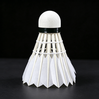 Volant de badminton professionnel haut de gamme en plumes de canard, polyvalent, n°6, tête en liège à 2 couches, fabricant OEM, vente en gros en vrac