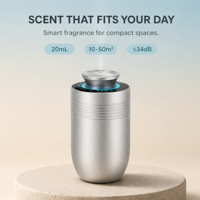 Diffuseur de parfum pour voiture, diffuseur d'arômes sans eau, 20 ml, placement plat, machine à parfum pour voitures
