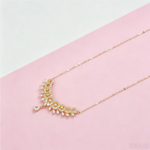 Collier de mariée en or massif 18 carats Au750, chaînes fines en or véritable, pendentifs avec zircon, colliers personnalisés avec <span class=keywords><strong>nom</strong></span>, bijoux fins - Product Image 4