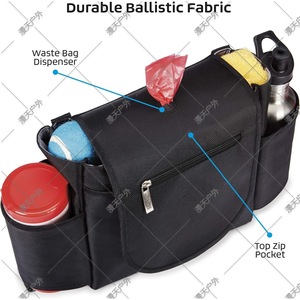 Pet Car <b>Seat</b> Back <b>Storage</b> Bag Black Polyester Durable Travel Organizer For Dog Supplies - Product Image 4