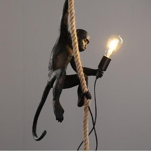 Modern Lighting Fixture Vintage <strong>Monkey</strong> Pendant <strong>Light</strong> Creative Lighting E27 for Dining Room Bar Cafe Decorative <strong>Hanging</strong> Lamp - Product Image 1