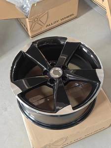 Rines de Aleación Populares Chinos YQ 5x112 de 18, 19 y 20 Pulgadas en Negro Brillante/Negro Mate de Cinco Radios para Coche <span class=keywords><strong>Audi</strong></span> <span class=keywords><strong>RS</strong></span> - Product Image 5