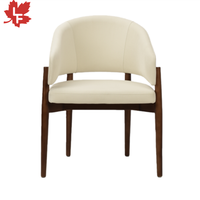 Chaise en bois de caoutchouc de style nordique Japandi, chaise de salle à manger en tissu velours nordique pour la maison, la cuisine, la chambre à coucher, le salon