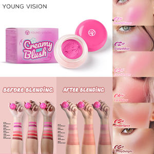 YOUNG VISION 6-Color mate terciopelo rojo delicado Natural Mineral crema cara maquillaje desnudo Mousse Blush Mud para labios y mejillas - Product Image 3