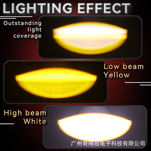 ไฟสปอร์ตไลท์มอเตอร์ไซค์แบบฟิชอาย 30W LED ลำแสงคู่ 12V DC ควบคุมด้วยสวิตช์ สำหรับไฟส่องสว่างออฟโรด - Product Image 1