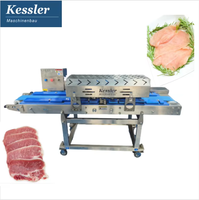 Nouvelle trancheuse à viande fraîche automatique sur pied, équipement de découpe de viande en acier inoxydable robuste, faible entretien, haute capacité