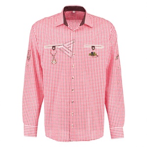 Chemise Traditionnelle Allemande Oktoberfest Respirante en Coton Uni pour l'Été, Kit de Costume Bavarois pour Fêtes TV, Cinéma et Bière - Vente en Gros ODM - Product Image 1