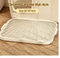 Tapis anti-éclaboussures pour litière de chat, double couche, contrôle de la litière, tapis de contrôle de la litière pour toilettes de chat