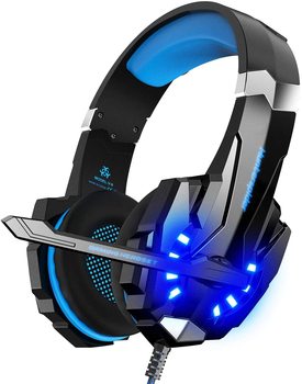 hunterspider v9マイクと音量調節ゲームヘッドセット付き耳ステレオ