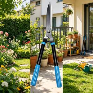 Sécateur de jardin robuste à lame longue, ciseaux de taille-arbustes à poignée ergonomique pour la coupe des bords de pelouse - Product Image 1