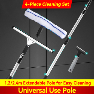 <span class=keywords><strong>Fournisseur</strong></span> d'usine – Outil <span class=keywords><strong>de</strong></span> <span class=keywords><strong>nettoyage</strong></span> <span class=keywords><strong>de</strong></span> vitres noir 1,2/2,4 m – Raclette télescopique professionnelle à 2 sections pour vitres commerciales - Product Image 3