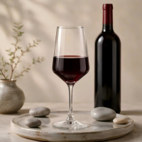 Verres à vin blancs en cristal à fond plat de la série Volga de 400 ml, gobelets à long pied de luxe, verrerie pour mariage personnalisée