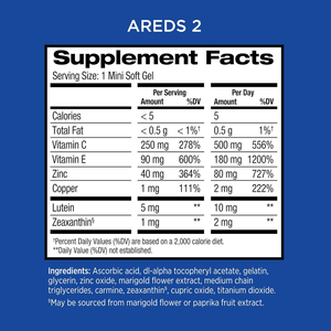 Pil Vitamin Mata Formula AREDS 2 120 Gel dengan Pengiriman Gratis Ekstrak Tanaman Lidah Buaya Liar Meningkatkan Penglihatan Dewasa - Product Image 4