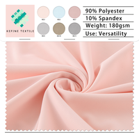 Tela de punto sencillo elástica en 4 direcciones, tipo nailon, refrescante, 180 GSM, 90% poliéster, 10% elastano, para ropa deportiva y protección solar.