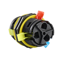 Connecteur de câble étanche en plastique IP68 M25, type 2 3 4 5 broches, noir, nylon PA66, pour utilisation en extérieur, CE UL94