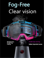 Lentilles anti-buée durables et détachables pour lunettes MX, lentilles de remplacement résistantes aux chocs UV400 pour lunettes de moto et de motocross
