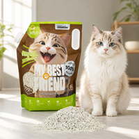 Litière pour chat de haute qualité, tofu, agglomération rapide, 99 % sans poussière, biodégradable, vente en gros, litière pour chat au tofu pour les chaînes de supermarchés