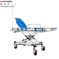 Lit de chariot de civière de patient d'urgence en alliage d'aluminium pliant d'ambulance d'hôpital de haute qualité