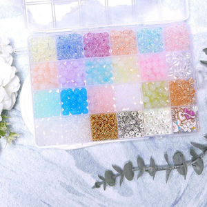 Diy Beaded Jewelry Kit Glass Beads Imitation Pearls Spacer Beads Pendant <b>Set</b> For Crafting Bracelets Necklaces Accessories - Product Image 4