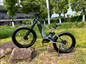 Vélo de montagne électrique à pneus larges personnalisable 1000W Bafang Mid Drive 48V 17.4Ah, suspension intégrale, tout-terrain, 26 pouces - Product Image 4