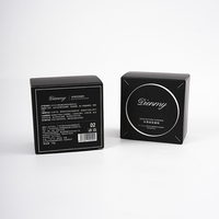 Emballage cosmétique chinois, boîte en carton blanc, boîte pliante en carton noir pour poudre libre, boîte en papier à extrémité pliée