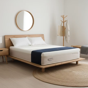 Base de Cama King Size Tirol Contemporary de Madera Maciza de Teca con Diseño Minimalista y Construcción Ecológica para una Comodidad Duradera - Product Image 1