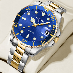 Reloj de Hombre de Alta Gama Wolishi, Correa de <span class=keywords><strong>Acero</strong></span> Inoxidable, Movimiento de Cuarzo Luminoso, Resistente al Agua 30M, Visualización de Fecha - Product Image 1