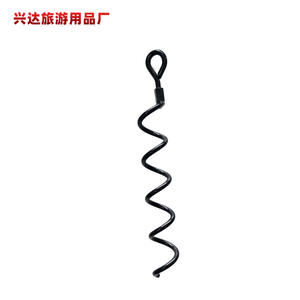 Estaca de tienda de campaña de acero al carbono de alta resistencia Ningbo, 38.5 cm, en espiral, para suelo, grado industrial, para uso en exteriores en todas las estaciones - Product Image 2