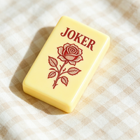 Table de Mahjong Américain de Luxe Personnalisée en Acrylique à Couche Unique, Tuiles Rose Poudré, Cadeau pour Douche Nuptiale et Faveurs de Mariage