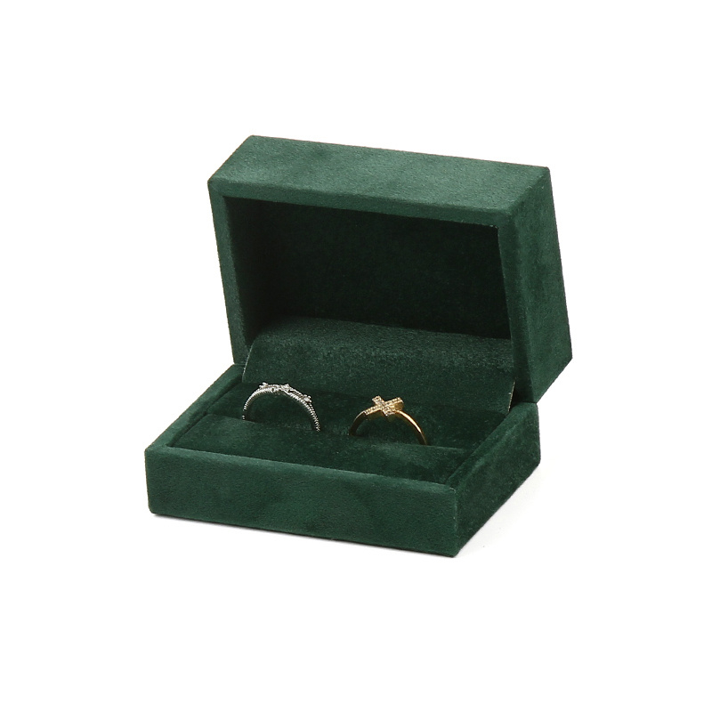 Caja de anillo de Boda Verde del ejército
