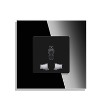 Prise d'alimentation murale multifonctions Bingoelec Panneau en verre trempé monocanal 3 broches 13A NFC Junon 2 et 3 broches