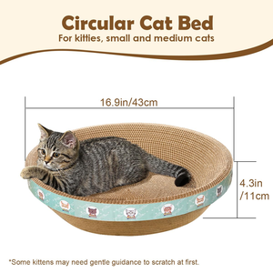 Modern <b>Cat</b> <b>Scratching</b> <b>Board</b> & Bed in One Piece Large Bowl-Shaped Design Durable & Eco-Friendly Corrugated Paper <b>Cat</b> Toy - Product Image 2