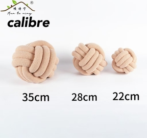 2025 mới gối Châu Âu Tay Thắt Nút bóng lambswool CuộN Đệm Sofa Gối phòng khách đệm cạnh giường ngủ đệm - Product Image 4