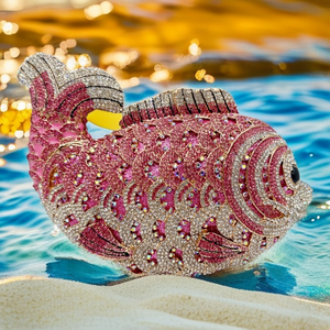 Bolsos de Noche de Lujo para Mujer - Bolso de Mano con Pedrería y Decoraciones de Cristal, Bolso para Fiesta de Bodas - Product Image 1