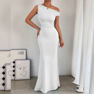 Nouvelle Arrivée 2026 Robe de Soirée <span class=keywords><strong>Femme</strong></span> Tendance Asymétrique Sans Manches Élégante et Stylée Coupe Sirène pour Dames - Product Image 3