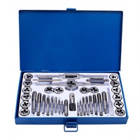 Kit de 40 pièces de tarauds et filières métriques M3-M12 en acier allié, outils de filetage manuel interne et externe industriels avec mallette, fabricant OEM