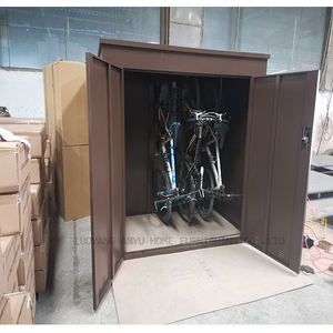 Casier à vélos vertical double <span class=keywords><strong>porte</strong></span> imperméable pour extérieur, en acier métallique, rangement pour vélos, armoire verrouillable, meuble, placard intérieur - Product Image 2