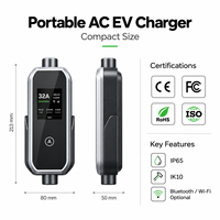 Chargeur mural pour véhicules électriques de type 2 CE RoHS 3,5 kW 7 kW 11 kW 16 A 32 A 230 V 380 V avec application WiFi Bluetooth, réglage du courant, IP65 IK10, fournisseur OEM