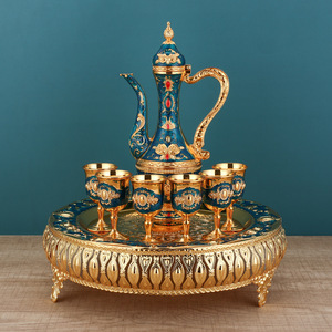 ชุดไวน์สไตล์ยุโรปสำหรับใช้ในบ้าน ขวดไวน์สไตล์โบราณ ดีไซน์สร้างสรรค์ หรูหราแบบอาหรับตะวันออกกลาง - Product Image 3