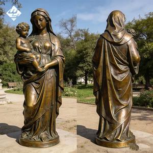 Escultura Moderna Personalizada de Gran Tamaño de la Virgen María y Jesús, Estatua de Bronce de Arte Metálico de Alta Calidad para Exteriores - Product Image 6