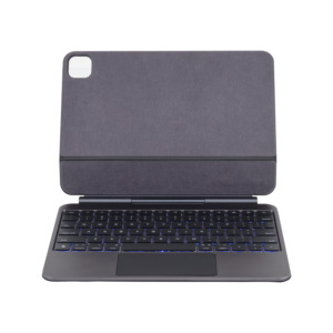 Nuova Custodia Tastiera Wireless USB-C Magnetica in Alluminio 2023 con Touchpad, Ultra Sottile, Full Size, Retroilluminazione RGB, in PU per <span class=keywords><strong>iPad</strong></span> - Product Image 2