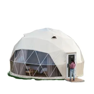 Роскошная уличная купольная палатка отель для продажи горячая Распродажа ПВХ водонепроницаемый геодезический купол палатка дом