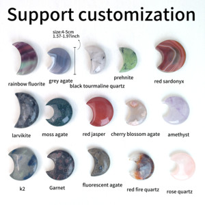 <span class=keywords><strong>Pierre</strong></span> de paume de lune en fluorite arc-en-ciel polie multi-matériaux pour la guérison spirituelle et le soulagement du stress, directement du fabricant, idéale pour un cadeau - Product Image 3