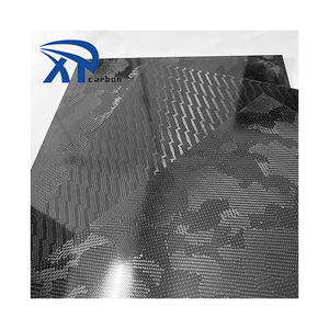 Feuille de camouflage noir en fibre de carbone personnalisée en usine OEM déguisement tissé - Product Image 1