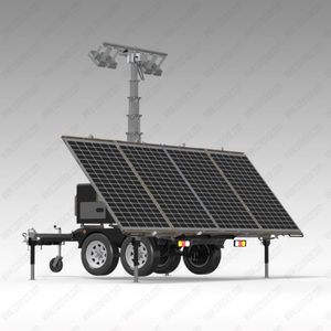 Tour d'éclairage télescopique portable solaire pour remorques CCTV, LED blanche IP67, 80W, autonomie 1 an ou 1000 heures - Product Image 6